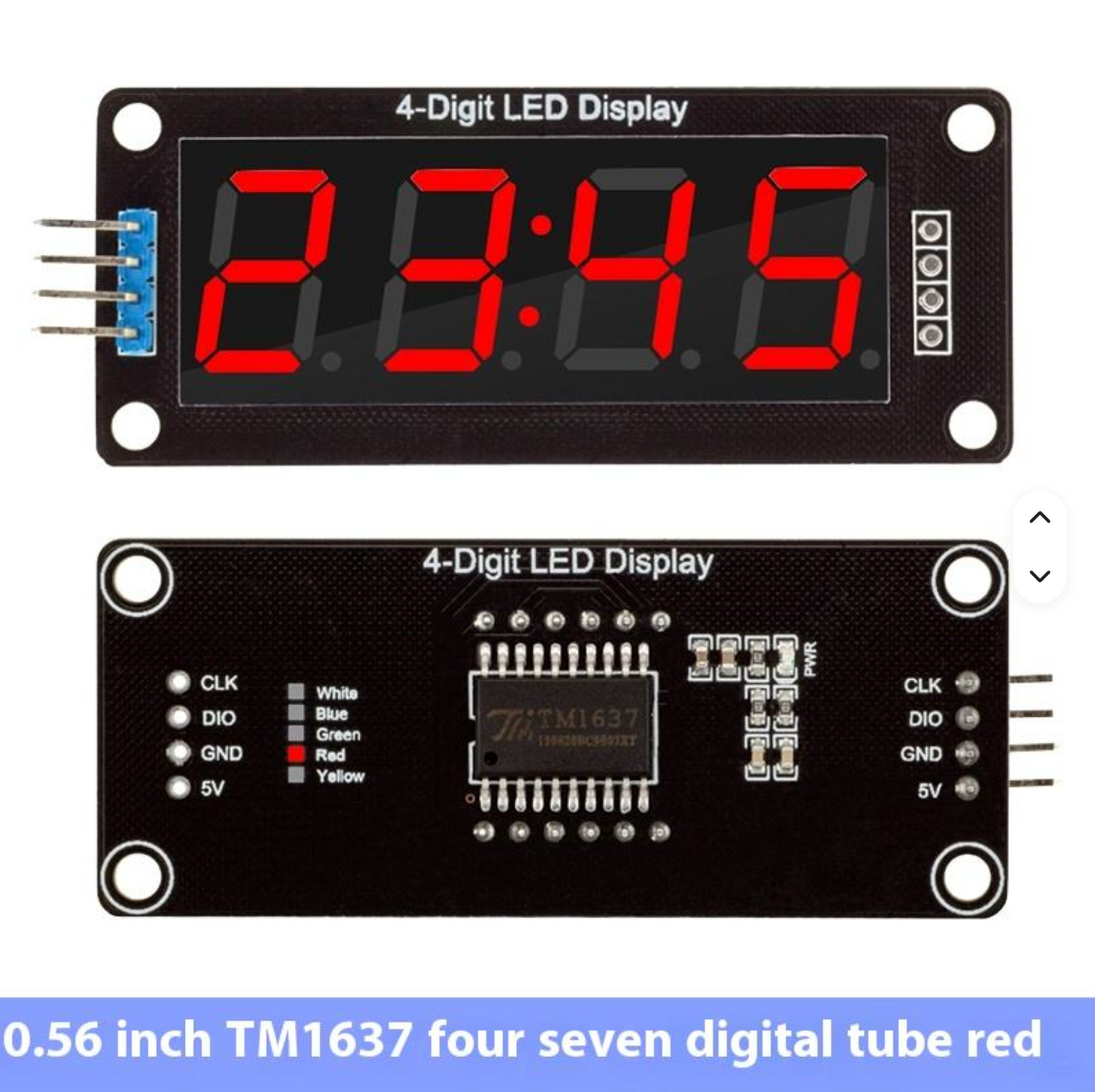 Stock 0.56 Inch Digital Display 4-Bit  7-Segment Tube Clock Module TM1637 IIC
